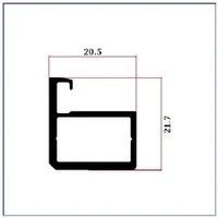 003-A003A — Glass door frame profiles