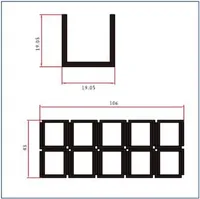 SK-GF-067 — Square aluminium tubes