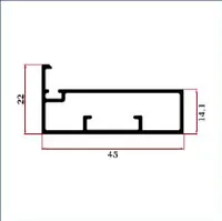 TAPS-06 — Glass door frame profiles
